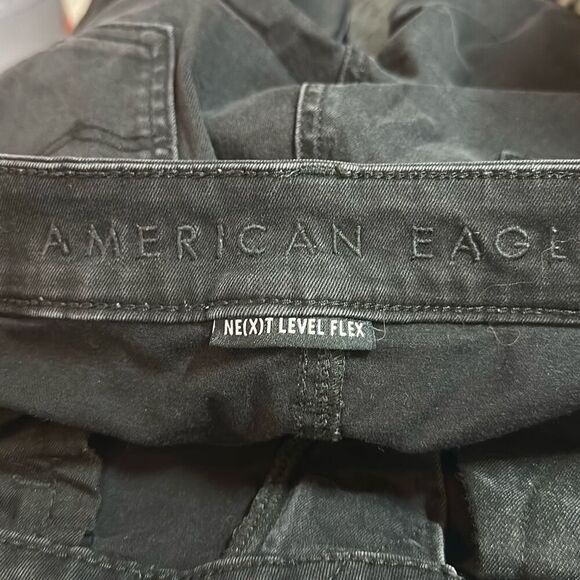American Eagle Men’s Next Level Flex Skinny Black Jeans size 32x30 - Picture 5 of 9